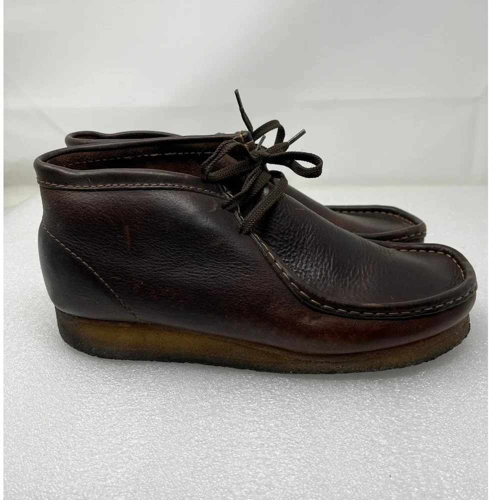 Clarks Originals Wallabee Mens 11 Chukka Boots Dark Brown Shoes Leather